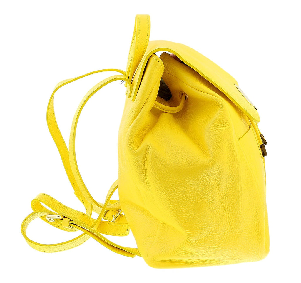 Pierre Cardin Yellow Leather Classic Medium Fashion Backpack