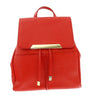 Pierre Cardin Red Leather Classic Medium Fashion Backpack