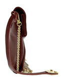 Pierre Cardin Burgundy  Leather Small Slouchy Fashion Clutch