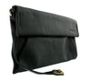 Pierre Cardin Black Leather Small Slouchy Fashion Clutch