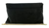 Pierre Cardin Black Leather Small Slouchy Fashion Clutch