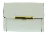 Pierre Cardin White Leather Simple Everyday Small Clutch Crossbody Bag