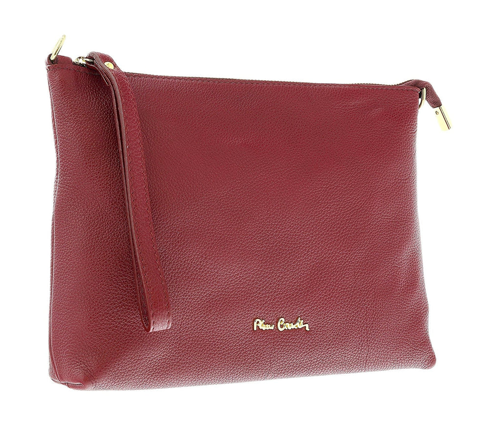 Pierre Cardin Cherry Leather Simple Everyday Small Clutch Crossbody Pouch