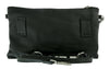 Pierre Cardin Black Leather Small Slouchy Fashion Pouch Clutch