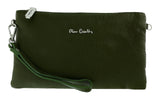 Pierre Cardin Military Leather Small Slouchy Fashion Pouch Clutch