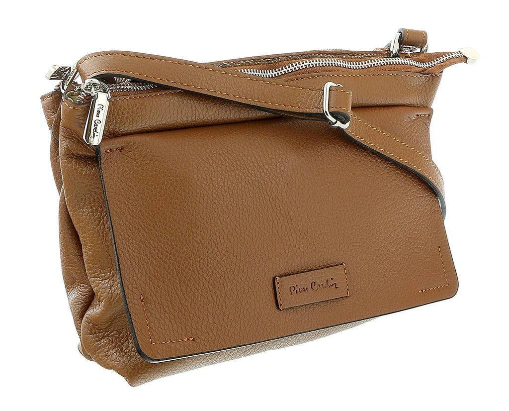 Pierre Cardin Brown Leather Medium Shoulder Bag