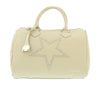 Pierre Cardin Sand Leather Star Studded Medium Fashion Satchel Bag