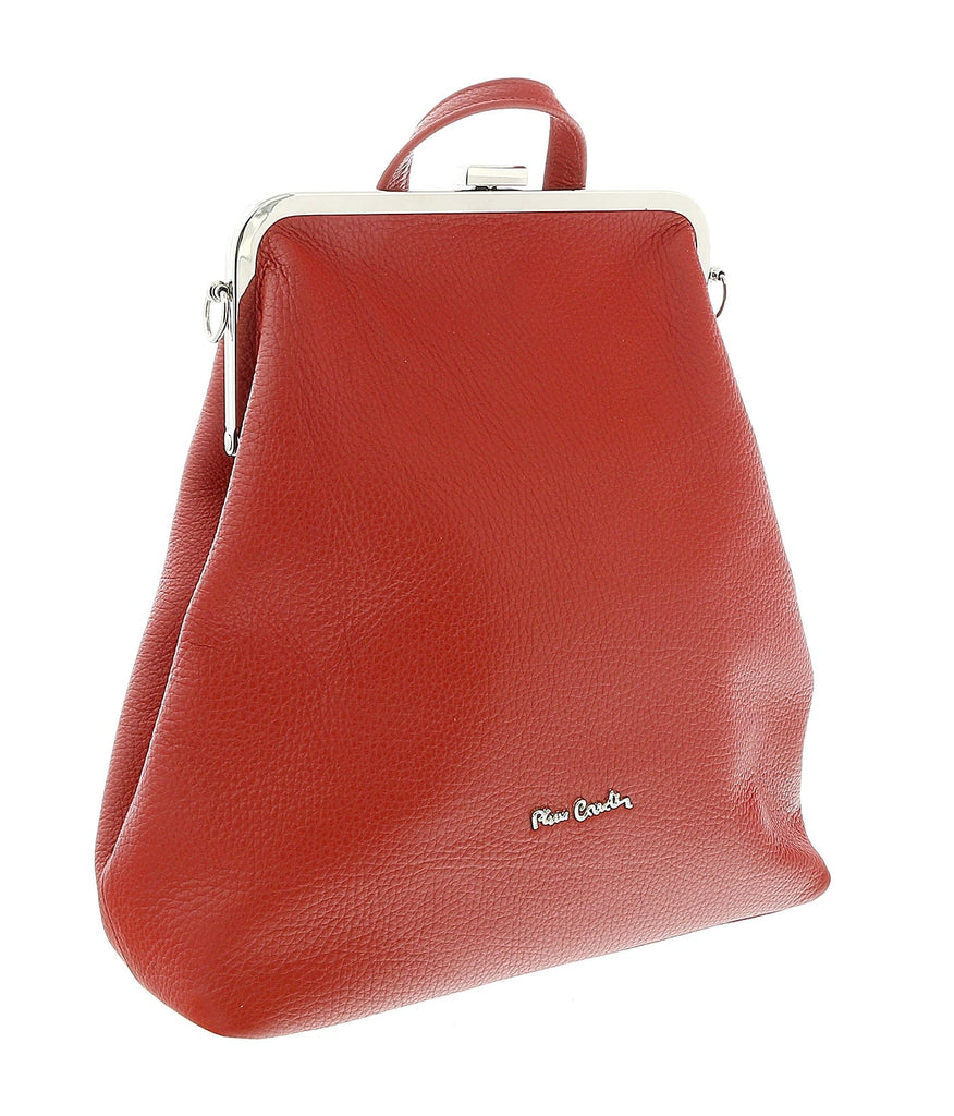 Pierre Cardin Red Leather Medium Vintage Shoulder Crossbody Bag