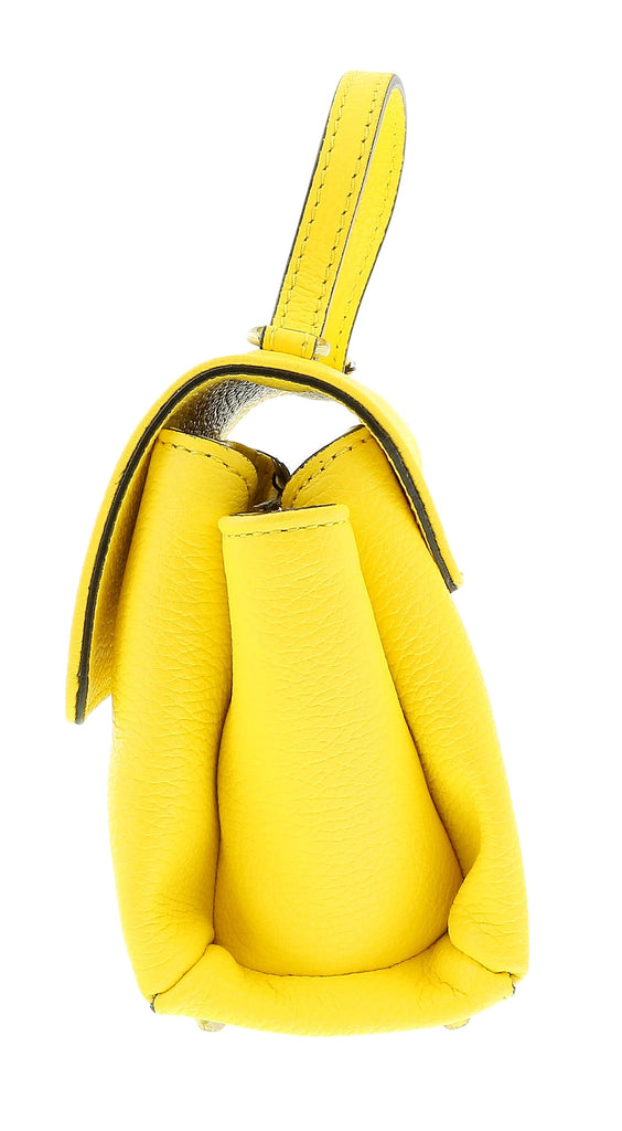 Pierre Cardin Yellow Leather Small Soft Square Crossbody Bag