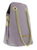 Pierre Cardin Lilac Leather Curved Structured Chain Crossbody Bag