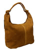Pierre Cardin Brown Leather Large Hobo Relaxed Suede Shoulder Bag