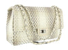 Pierre Cardin Medium  Beige Tweed Medium Curb Chain Shoulder Bag