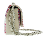 Pierre Cardin Pink Tweed Cotton Small Shoulder Bag
