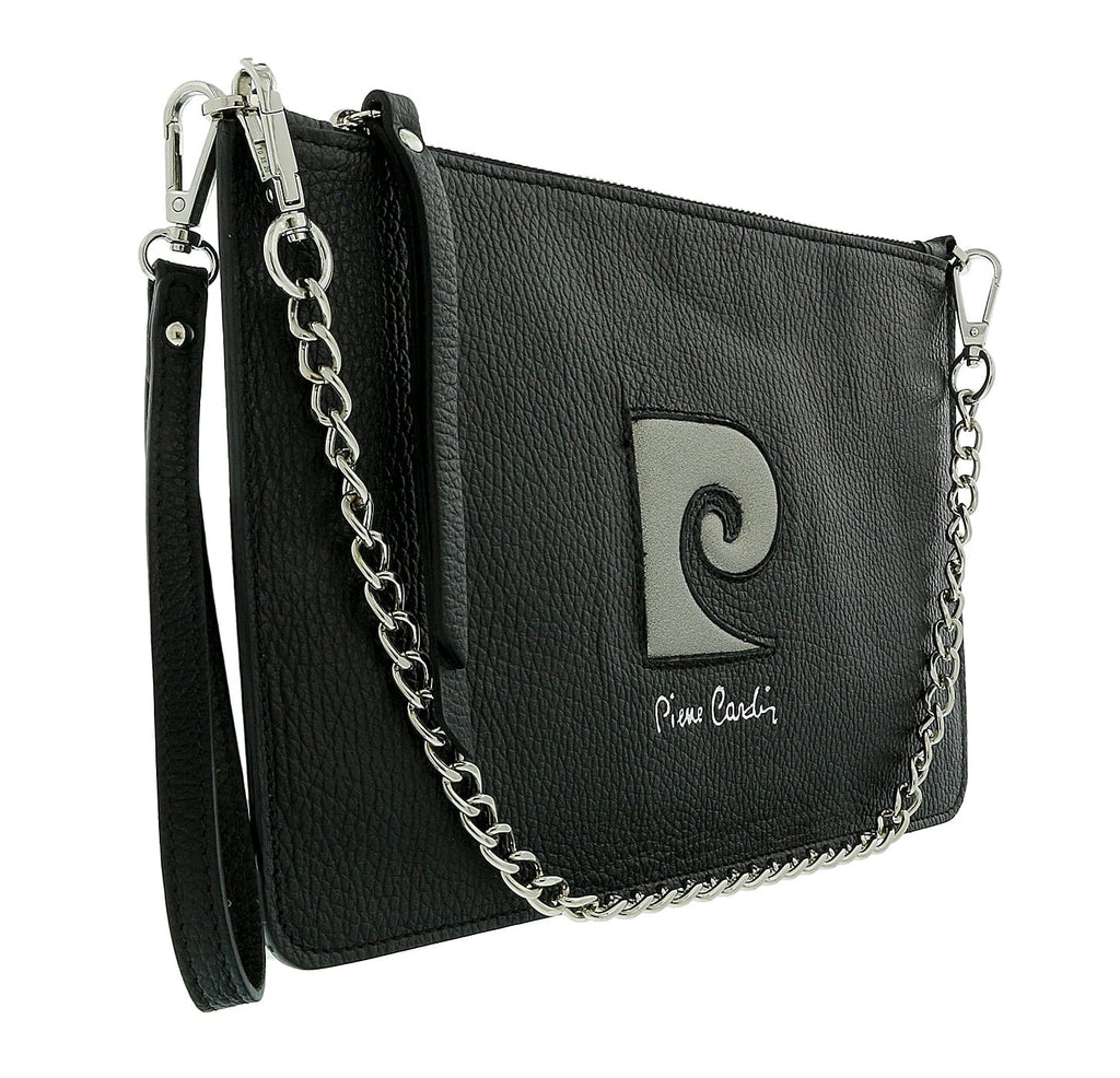 Pierre Cardin Black Soft Pouch Crossbody Bag