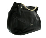 Pierre Cardin Black Leather Relaxed Bucket Bag