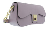 Pierre Cardin Lilac Leather Medium Structured Logo Shoulder Bag