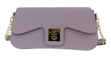 Pierre Cardin Lilac Leather Medium Structured Logo Shoulder Bag