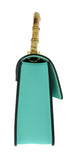 Pierre Cardin Turquoise Leather Medium Vintage Structure Satchel Bag