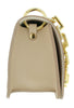 Pierre Cardin Beige Leather Medium Structured Acetate Strap Shoulder Bag