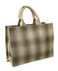 Pierre Cardin Large Beige Structured Tweed Canvas Shopper Tote