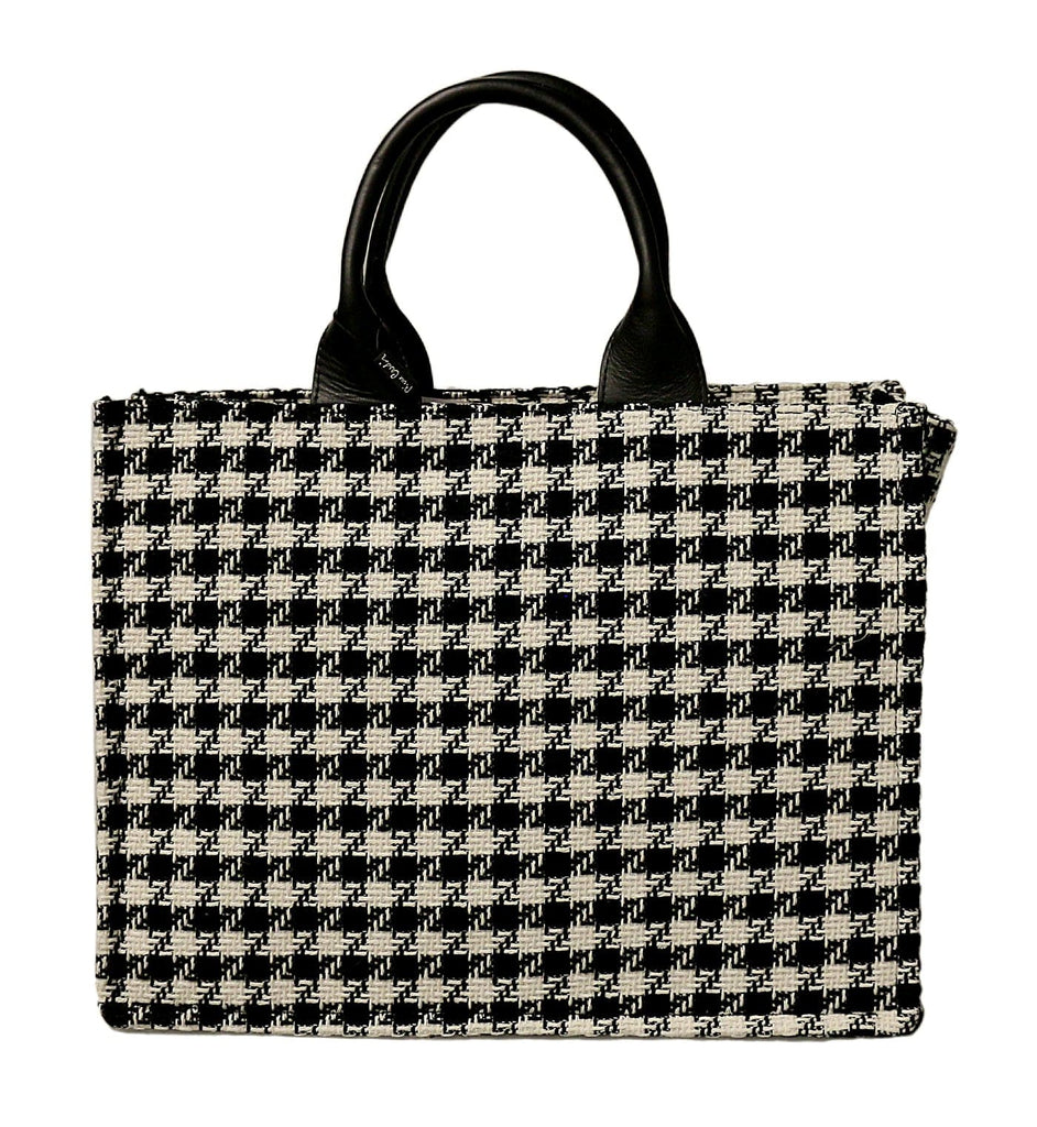 Pierre Cardin Large White Structured Tweed Canvas Shopper Tote