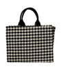 Pierre Cardin Large White Structured Tweed Canvas Shopper Tote