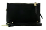 Pierre Cardin Black Leather Small Structured Square Crossbody Bag