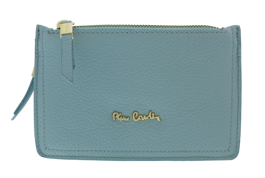 Pierre Cardin Light Blue Leather Small Structured Square Crossbody Bag