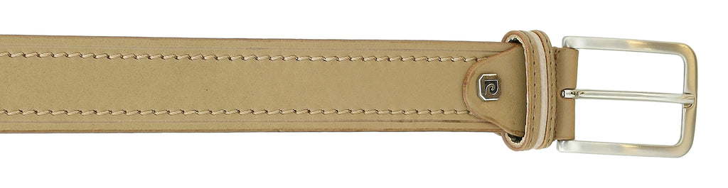 Pierre Cardin Matte Camel Classic Silver D-Ring Adjustable Belt Adjustable Mens Belt-