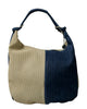 Pierre Cardin Grey Blue Leather Large Hobo Relaxed Suede Shoulder Bag