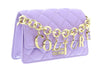 Versace Jeans Couture Lilac Charm Chain Strap Small Quilted Shoulder Bag