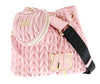 Versace Jeans Couture Pink Heart Charm Purse Small Braid Bucket Crossbody Bag