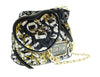 Versace Jeans Couture Black/Gold Heart Charm Purse Small Braid Bucket Crossbody Bag