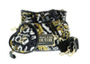 Versace Jeans Couture Black/Gold Heart Charm Purse Small Braid Bucket Crossbody Bag