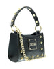 Versace Jeans Couture Black Signature Structured Mini Crossbody Hobo Bag