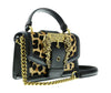 Versace Jeans Couture Animal Print  Western Buckle Top Handle Crossbody Bag