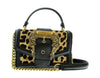 Versace Jeans Couture Animal Print  Western Buckle Top Handle Crossbody Bag