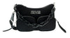 Versace Jeans Couture Black Nylon Signature Acetate Chain Medium Hobo Multi Pocket Shoulder Bag