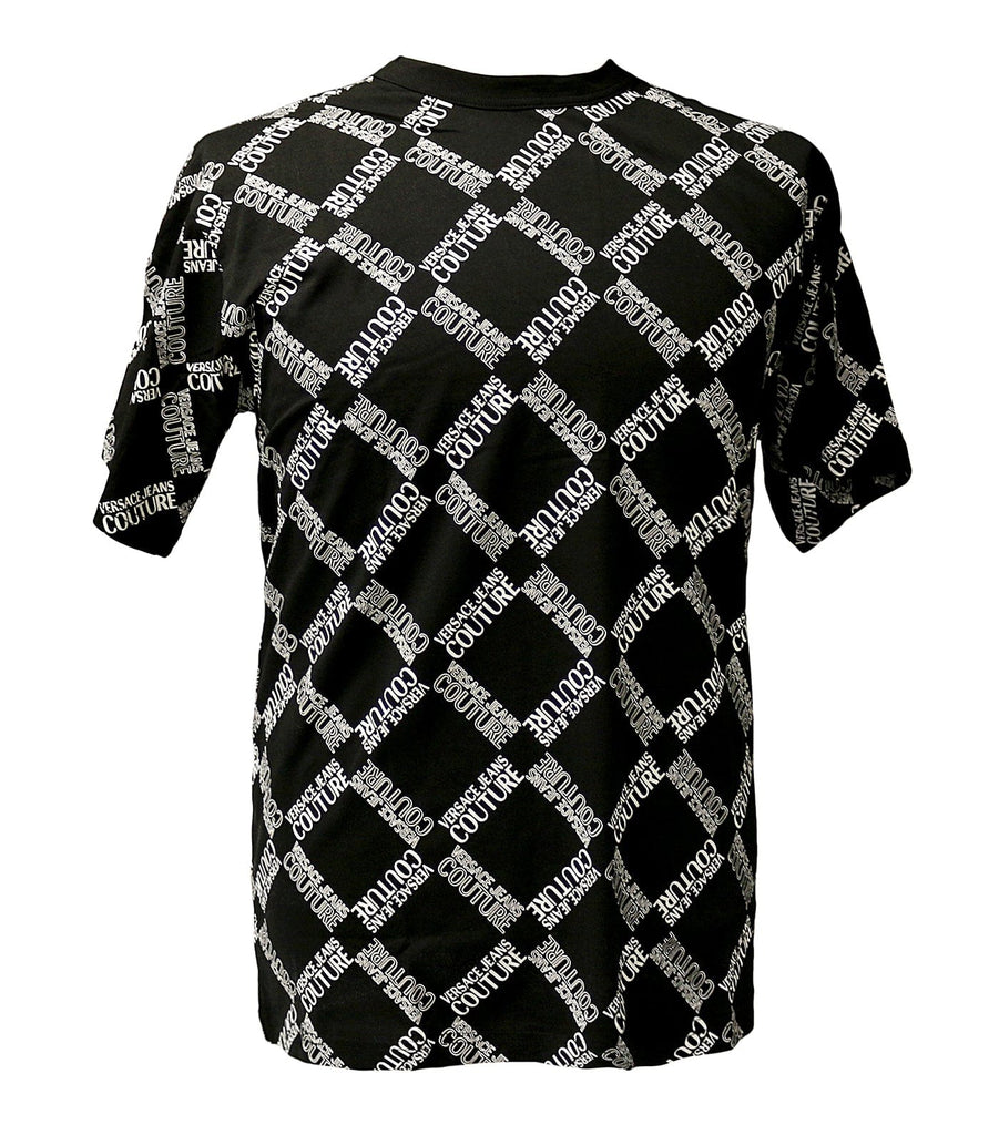 Versace Jeans Couture Black Tile Signature Print T-Shirt-XXL
