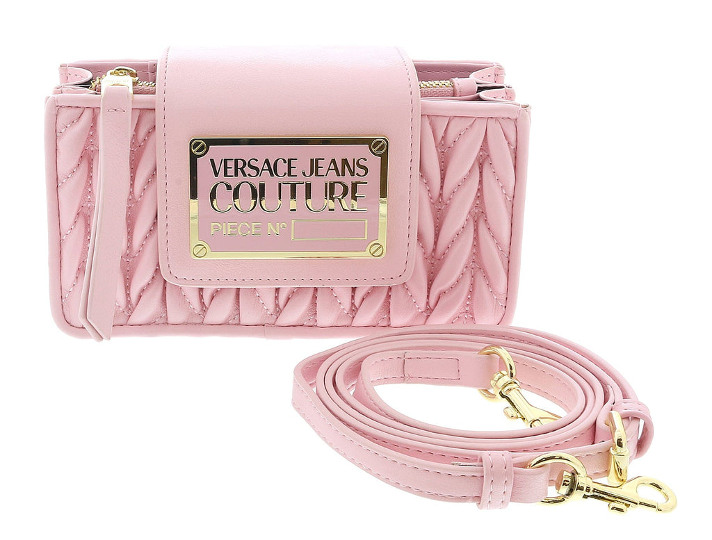Versace Jeans Couture Small Pink Braided Mini Crossbody Bag