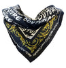 Versace Jeans Couture Black/Gold Signature Brush Pattern Fashion Scarf