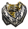 Versace Jeans Couture Black/Gold/White Signature Brush Pattern Fashion Scarf