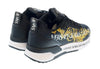 Versace Jeans Couture Black Gold Baroque Detail Lace Up Fashion Sneakers-