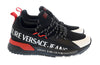 Versace Jeans Couture Red Black Lace Up Fashion Athletic Sneakers-