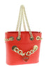 Versace Jeans Couture Red Scarf Embellished Small Bucket Bag