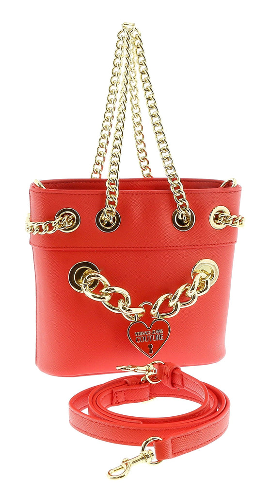 Versace Jeans Couture Red Scarf Embellished Small Bucket Bag