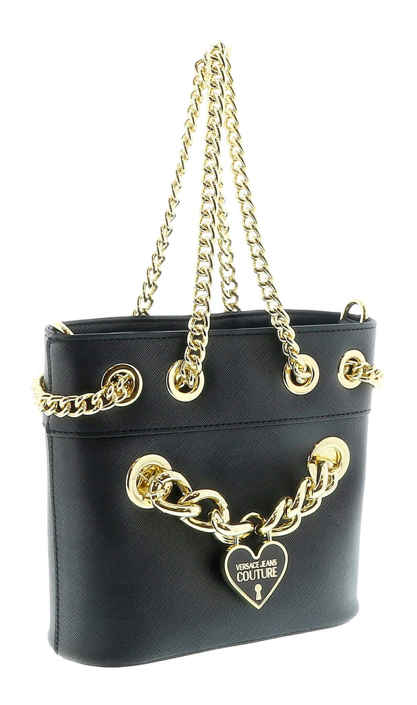 Versace Jeans Couture Black Embellished Bucket Bag