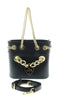 Versace Jeans Couture Black Embellished Bucket Bag