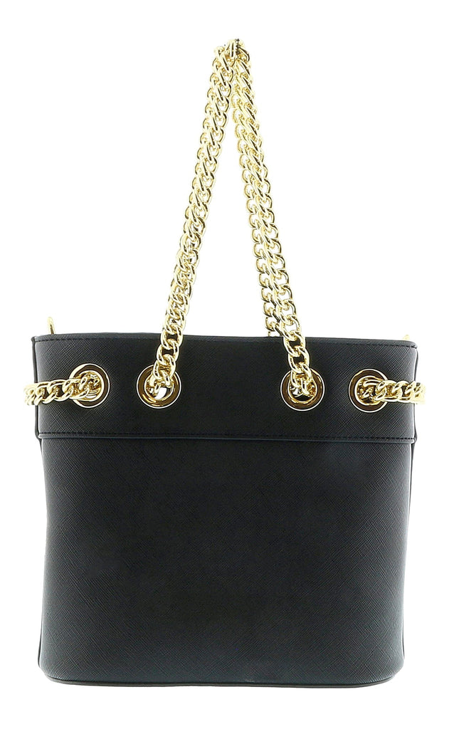 Versace Jeans Couture Black Embellished Bucket Bag