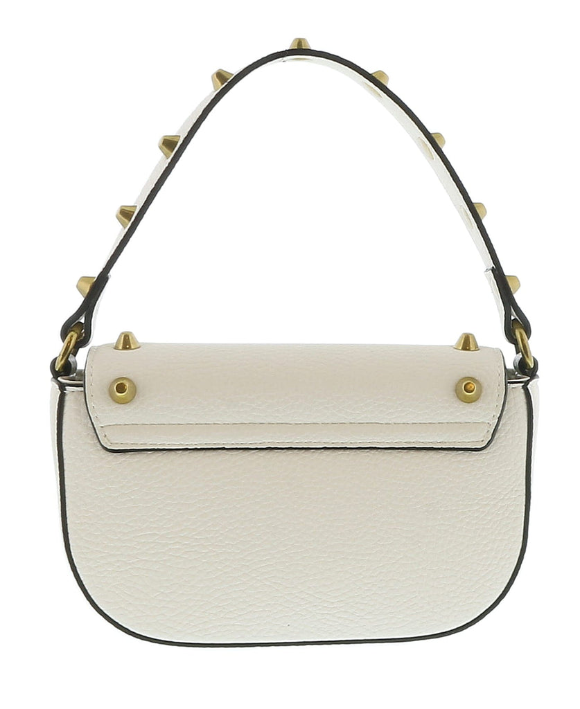 Versace Jeans Couture White Structured Riveted Shoulder Bag